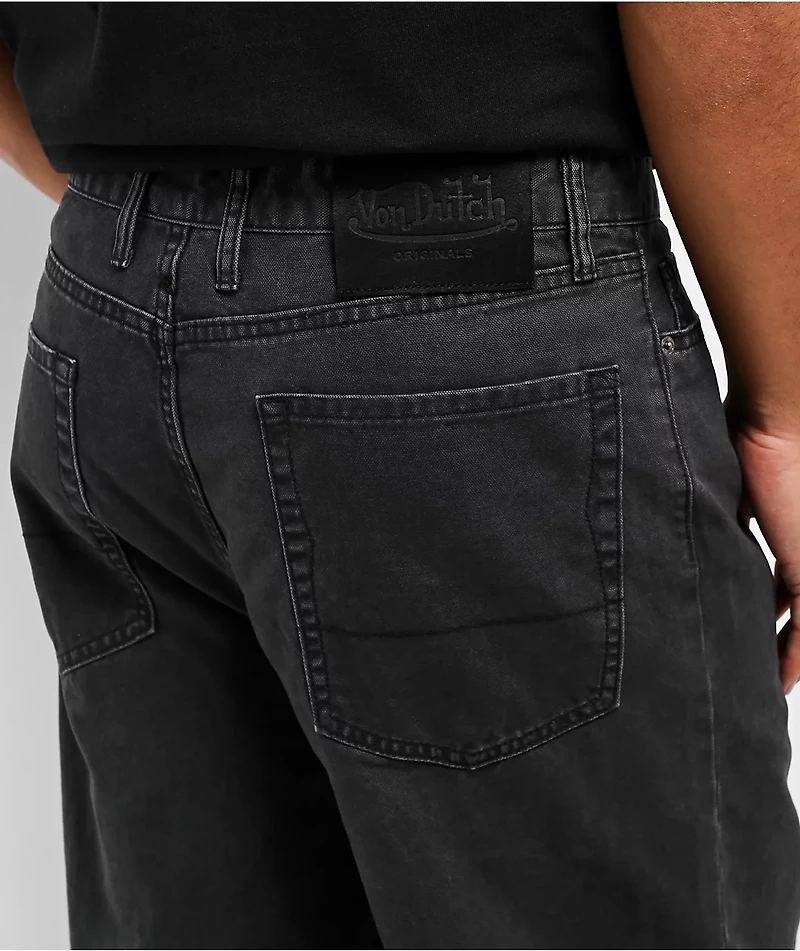 Von Dutch Reapers Dark Grey Wash Baggy Jeans