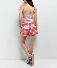 Von Dutch Red Plaid Lounge Set