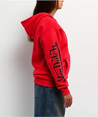 Von Dutch Red Zip Hoodie