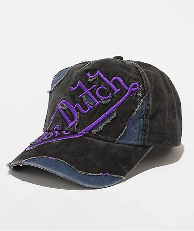 Von Dutch Roadie Black & Purple Strapback Hat