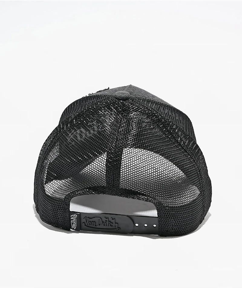 Von Dutch Roadworn Black Trucker Hat