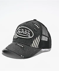 Von Dutch Roadworn Black Trucker Hat