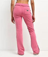 Von Dutch Rope Pink Wash Flare Sweatpants