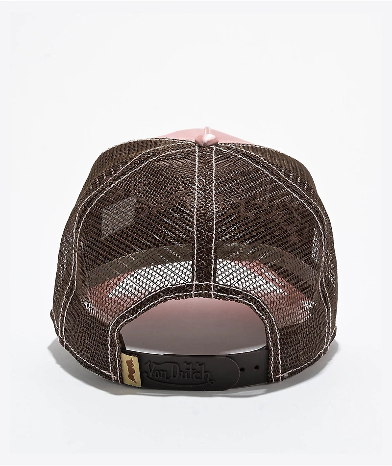 Von Dutch Satin Pink Trucker Hat