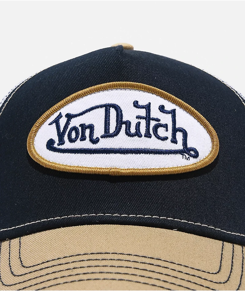 Von Dutch Staple Black & Khaki Trucker Hat