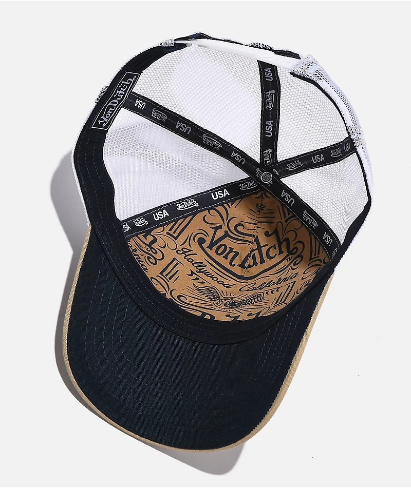 Von Dutch Staple Black & Khaki Trucker Hat
