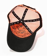 Von Dutch Staple Black & Orange Trucker Hat