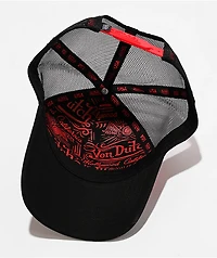 Von Dutch Staple Black & Red Trucker Hat