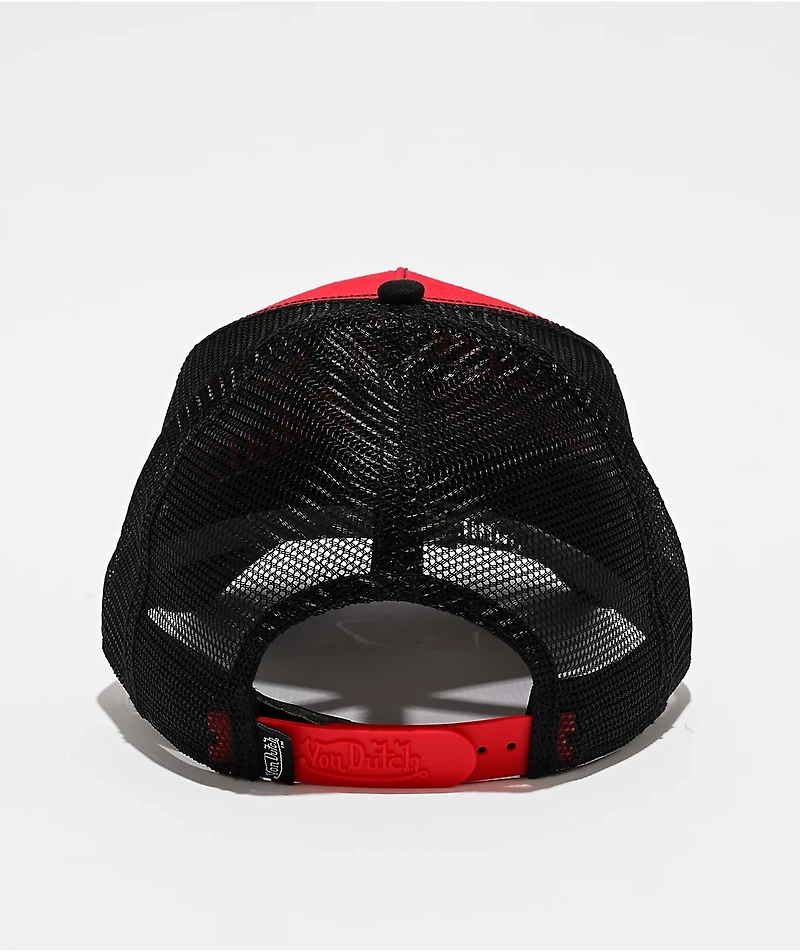 Von Dutch Staple Black & Red Trucker Hat