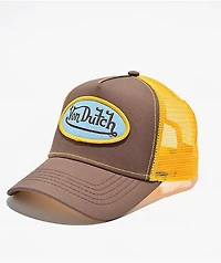 Von Dutch Staple Brown & Yellow Trucker Hat