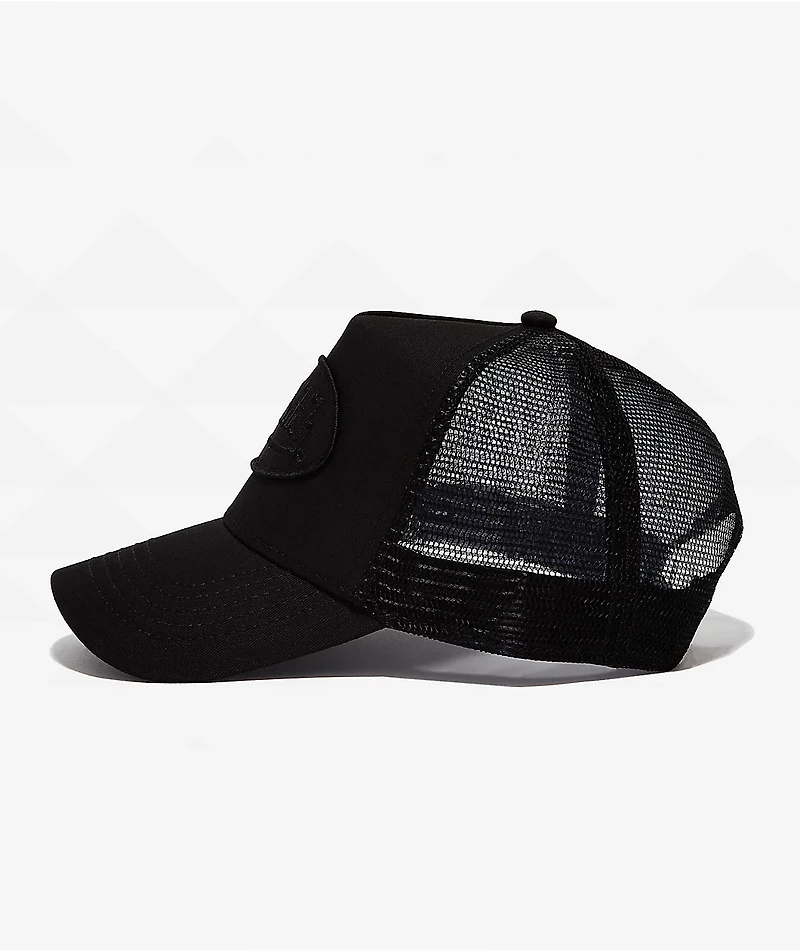 Von Dutch Staple Triple Black Trucker Hat