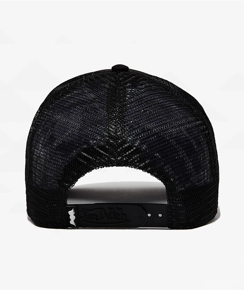 Von Dutch Staple Triple Black Trucker Hat