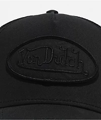 Von Dutch Staple Triple Black Trucker Hat