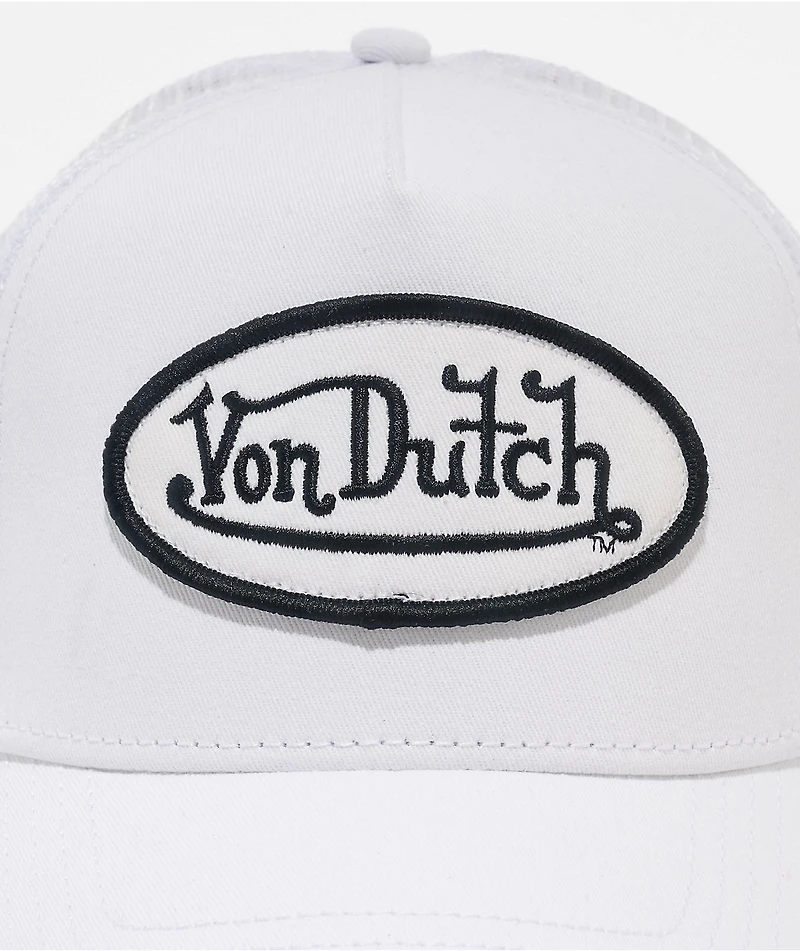 Von Dutch Staple White & Black Trucker Hat