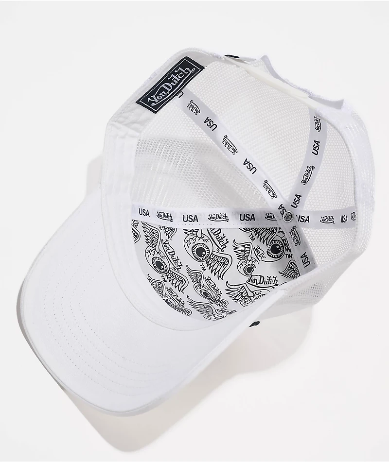 Von Dutch Staple White & Black Trucker Hat