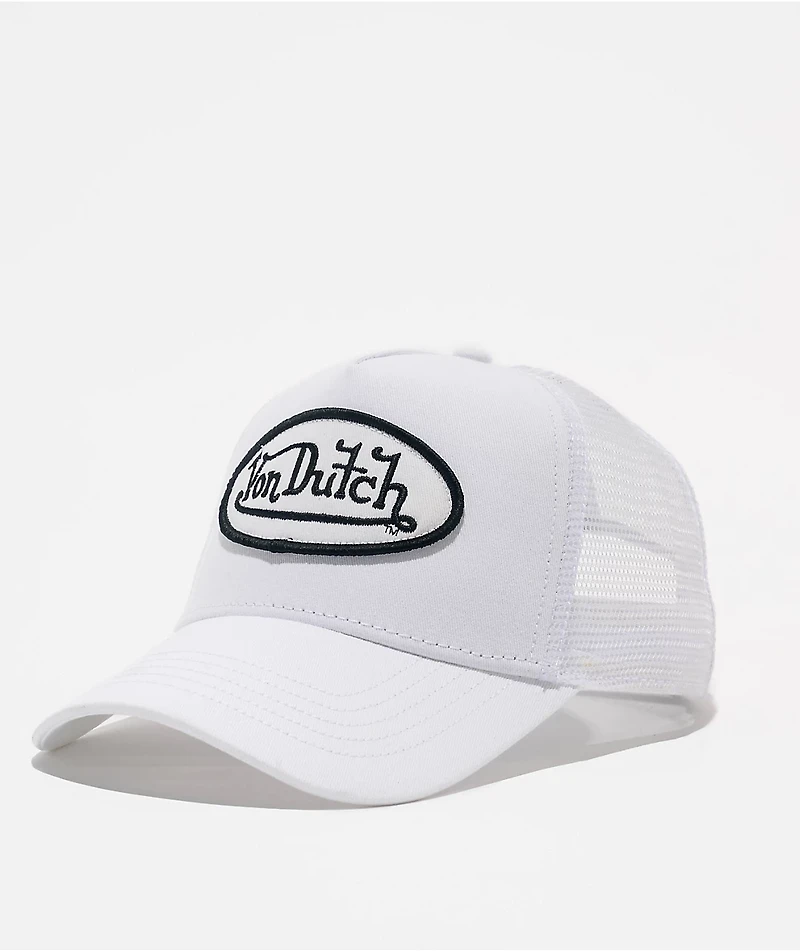 Von Dutch Staple White & Black Trucker Hat
