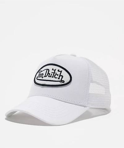 Von Dutch Staple White & Black Trucker Hat