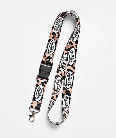 Von Dutch TM Logo Leopard Lanyard