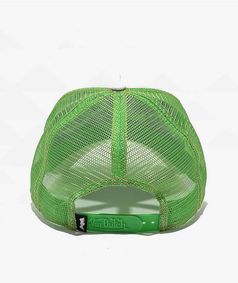 Von Dutch Tagged Denim & Green Trucker Hat