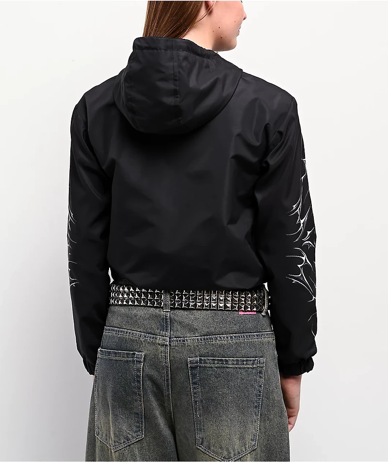 Von Dutch Taslon Crystal Black Windbreaker Zip Jacket