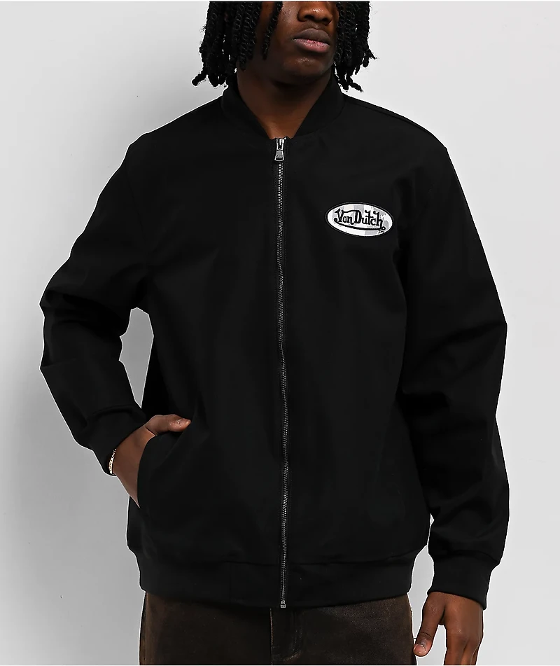 Von Dutch Twill Black Work Jacket