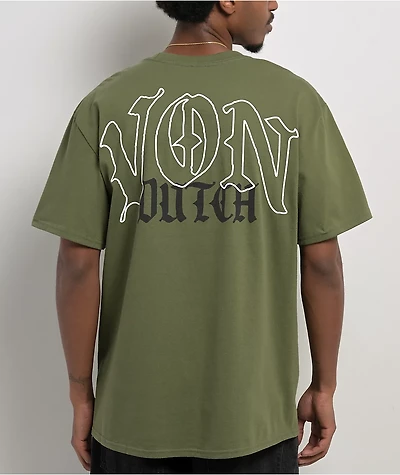 Von Dutch V Logo Green T-Shirt