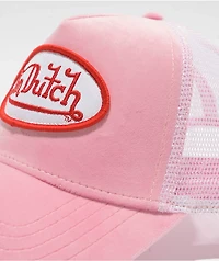 Von Dutch Velvet Pink Trucker Hat