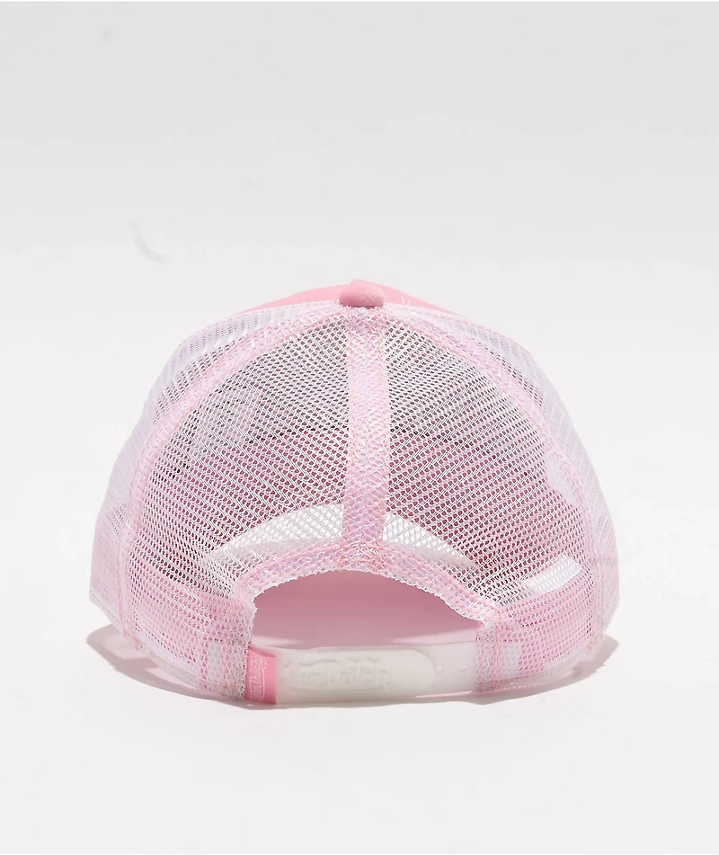 Von Dutch Velvet Pink Trucker Hat