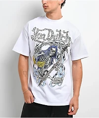 Von Dutch X Broken Promises Bare Bones White T-Shirt