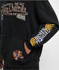 Von Dutch X Broken Promises Wild Ride Black Wash Zip Hoodie