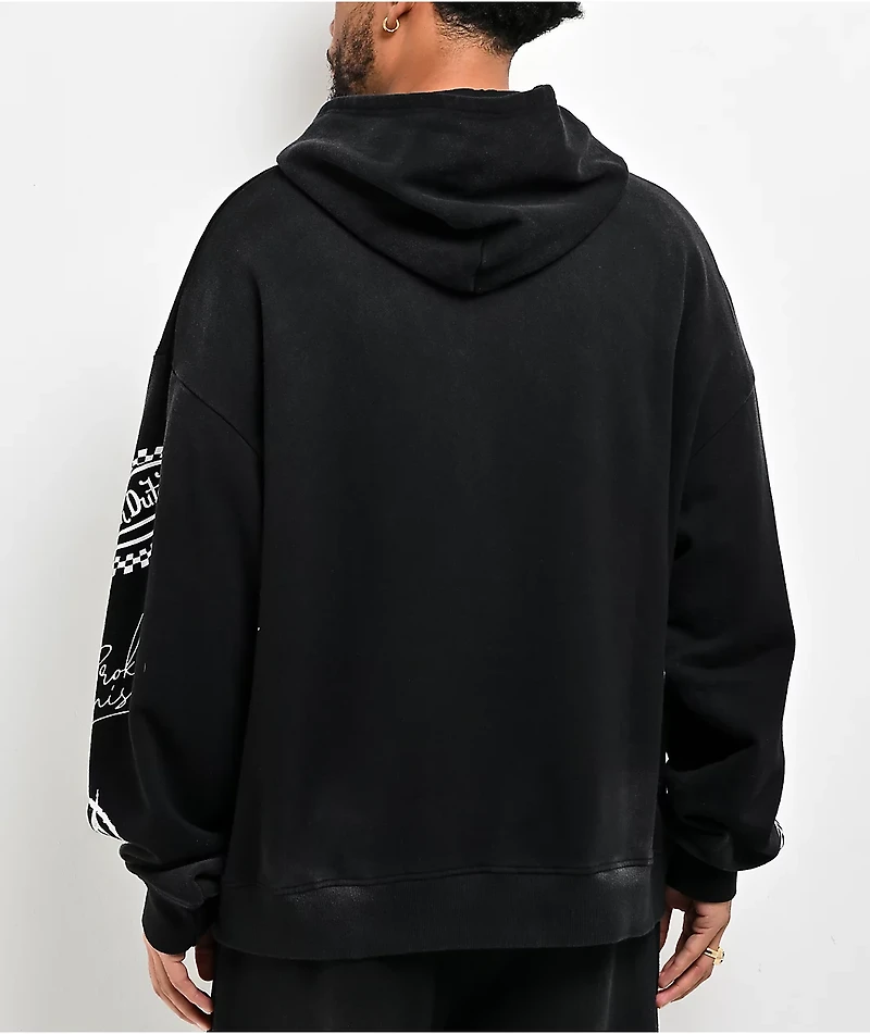 Von Dutch x Broken Promises All In Black Wash Hoodie
