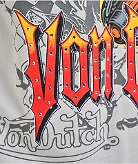Von Dutch x Broken Promises Dark Crusader Light Grey Wash T-Shirt