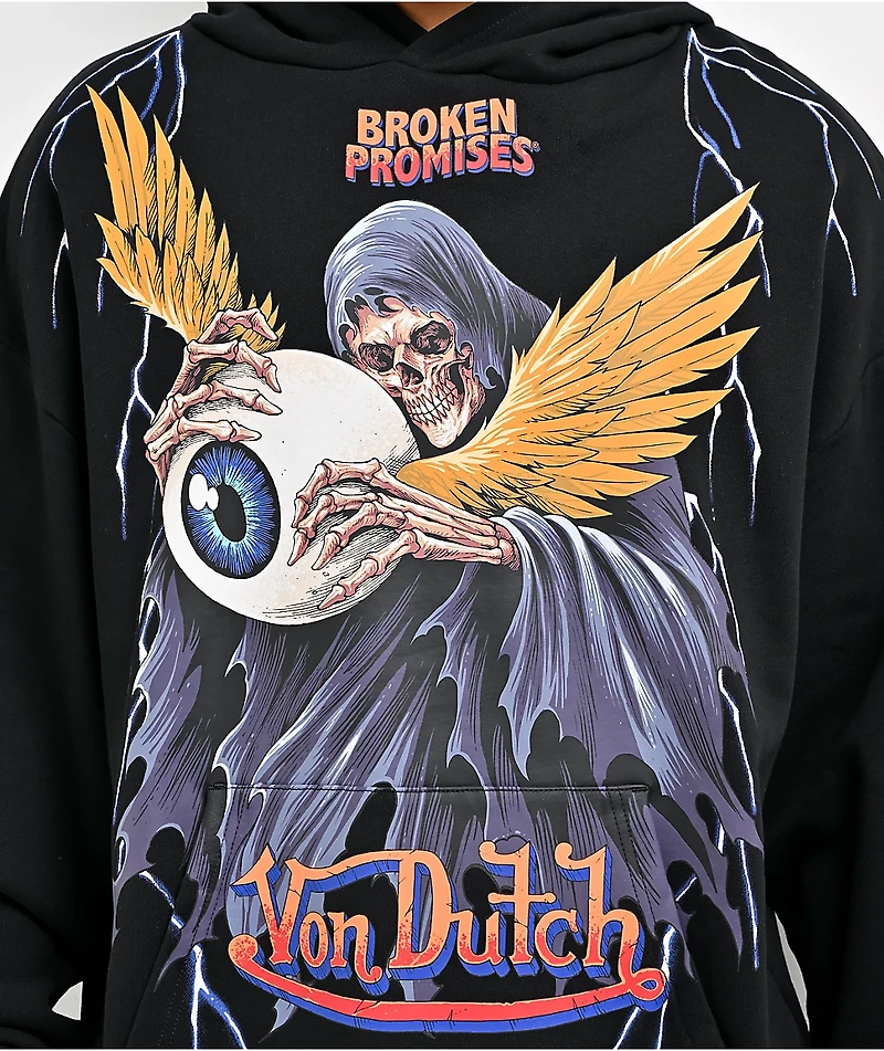 Von Dutch x Broken Promises Death Grip Black Hoodie