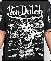 Von Dutch x Broken Promises Disorderly Black Wash T-Shirt
