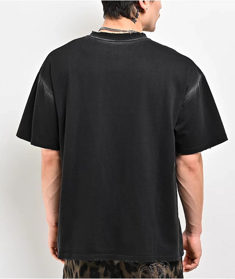 Von Dutch x Broken Promises Disorderly Black Wash T-Shirt