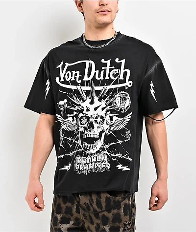 Von Dutch x Broken Promises Disorderly Black Wash T-Shirt