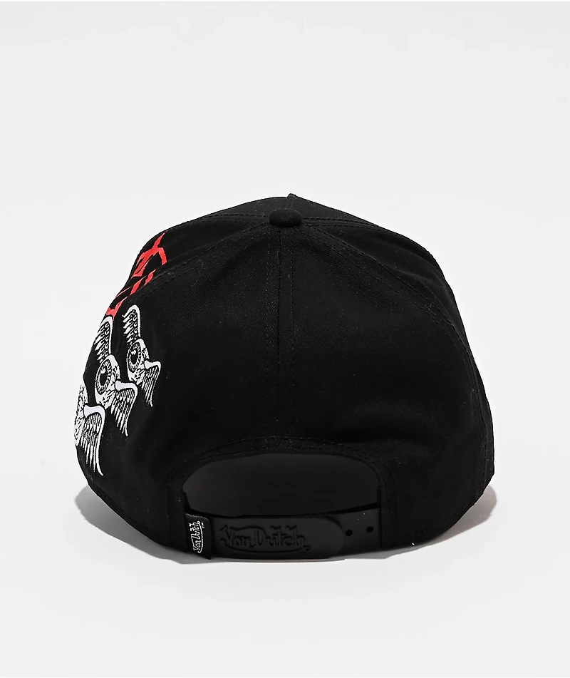 Von Dutch x Broken Promises Dog Studs Black Snapback Hat