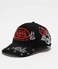 Von Dutch x Broken Promises Dog Studs Black Snapback Hat
