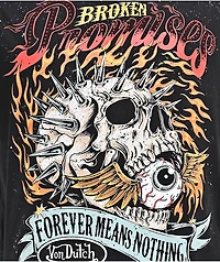 Von Dutch x Broken Promises Spiked Metal Black T-Shirt