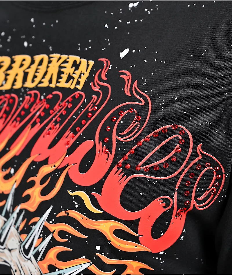 Von Dutch x Broken Promises Spiked Metal Black T-Shirt