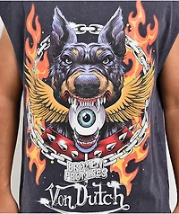 Von Dutch x Broken Promises Unleashed Grey Wash Tank Top