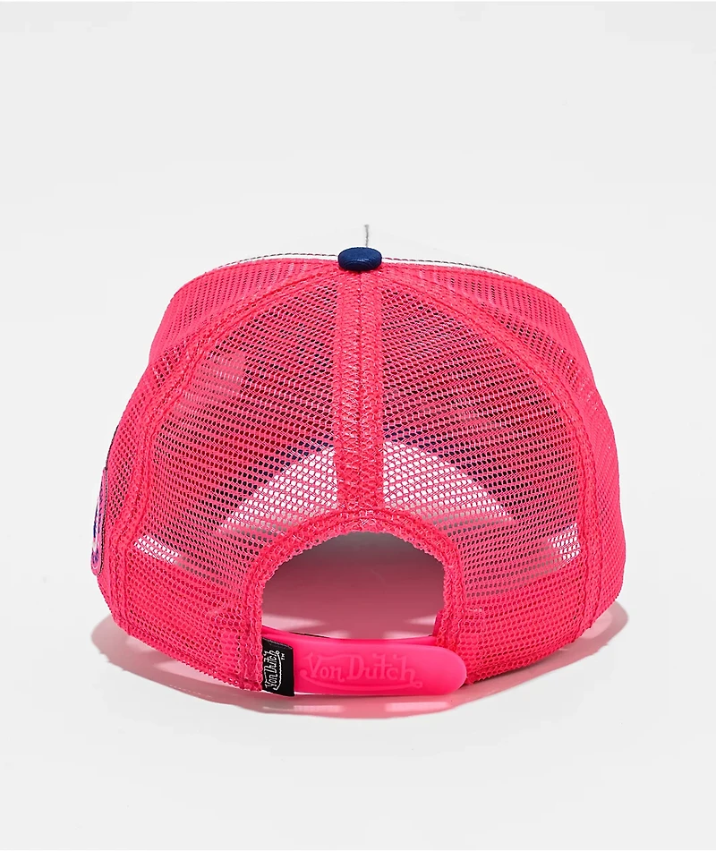 Von Dutch x Keep A Breast Foundation Pink, White & Blue Trucker Hat