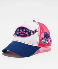 Von Dutch x Keep A Breast Foundation Pink, White & Blue Trucker Hat