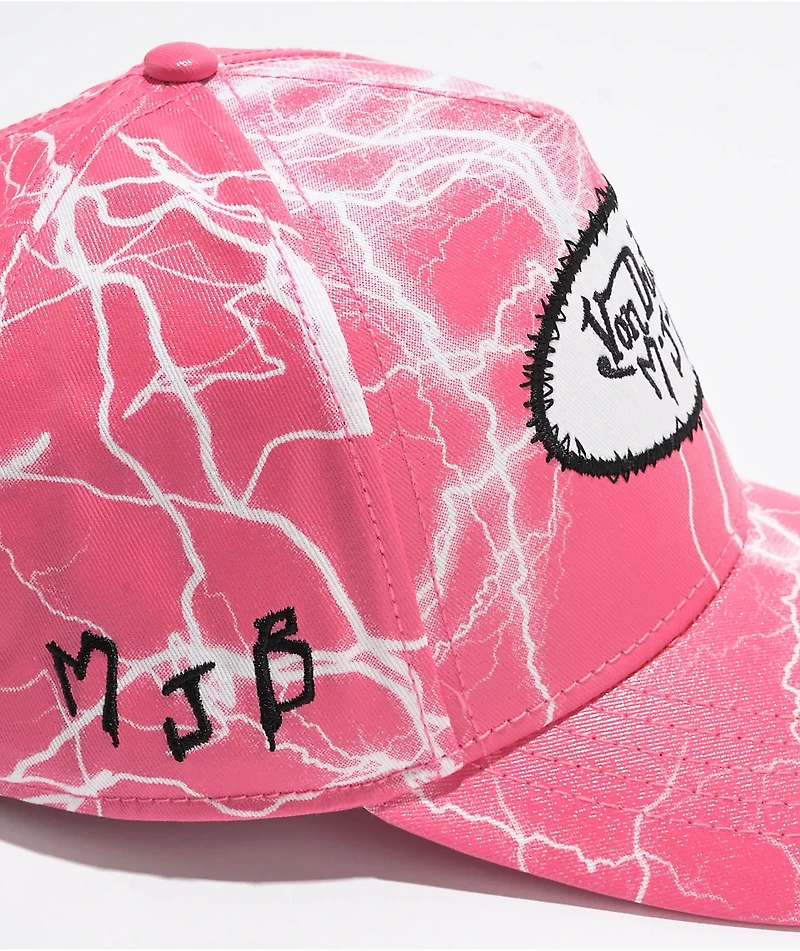 Von Dutch x MJB Lightning Pink Snapback Hat