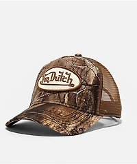 Von Dutch x Realtree Brown Camo Trucker Hat