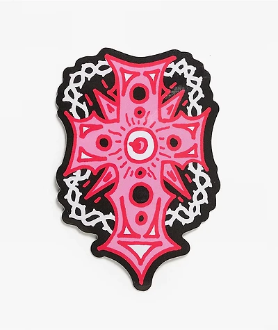 WHADAFUNK Barbed Wire Cross Sticker