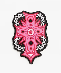 WHADAFUNK Barbed Wire Cross Sticker