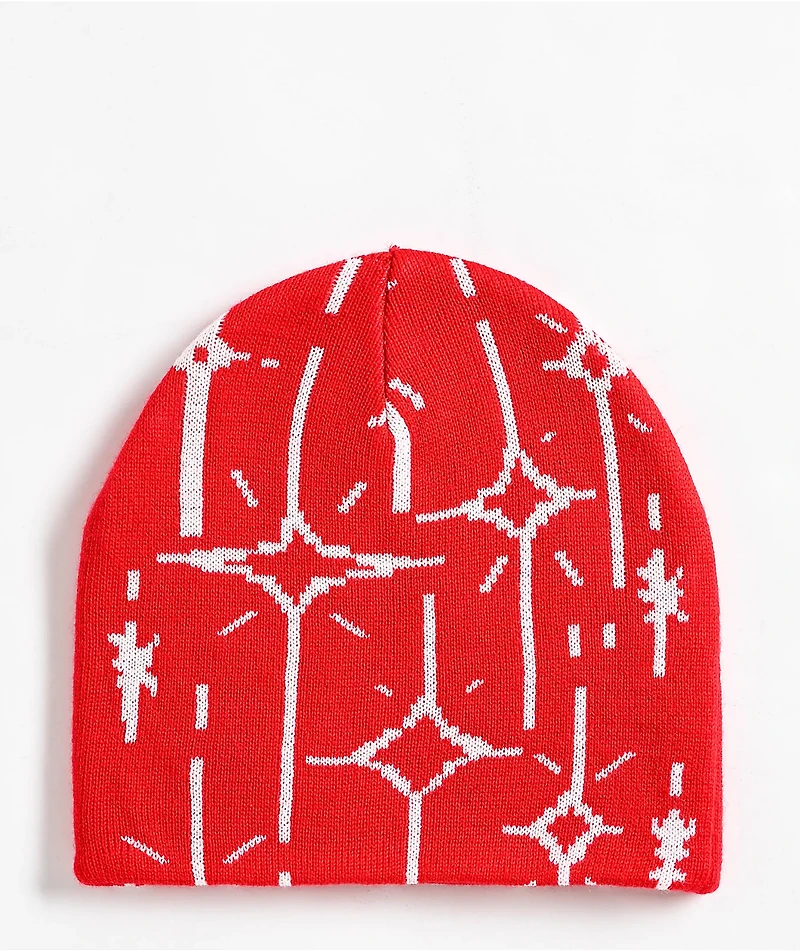 WHADAFUNK Bling Red Beanie