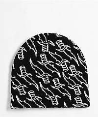 WHADAFUNK Daggers Black Beanie