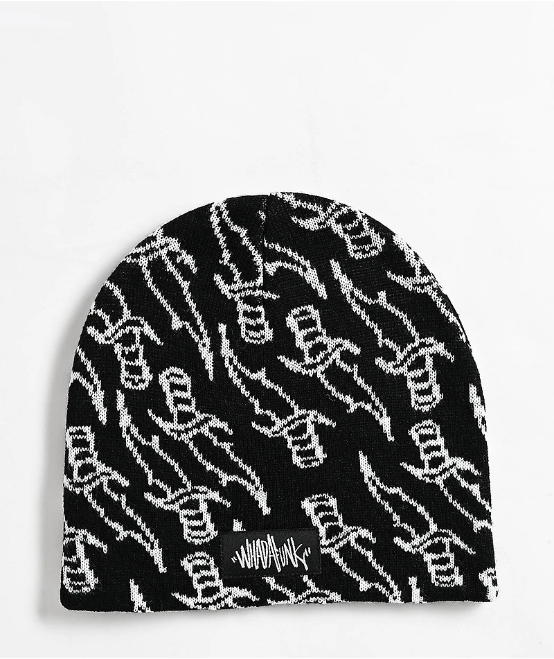 WHADAFUNK Daggers Black Beanie